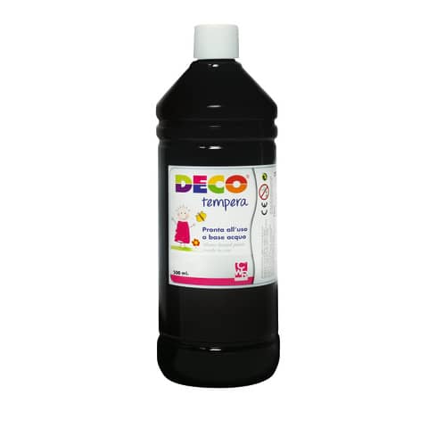 Tempera in flacone Deco 500 ml - nero - PF550/02